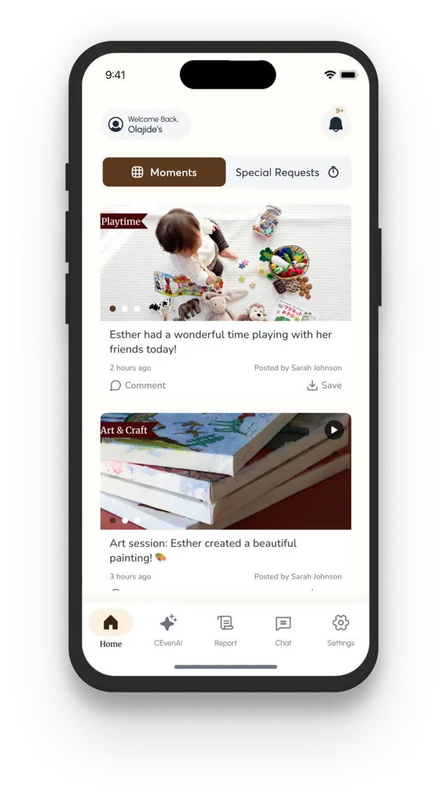 CEven App interface preview